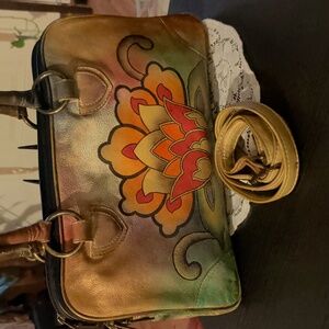Anuschka Multicolor Hand-Painted Leather Bag